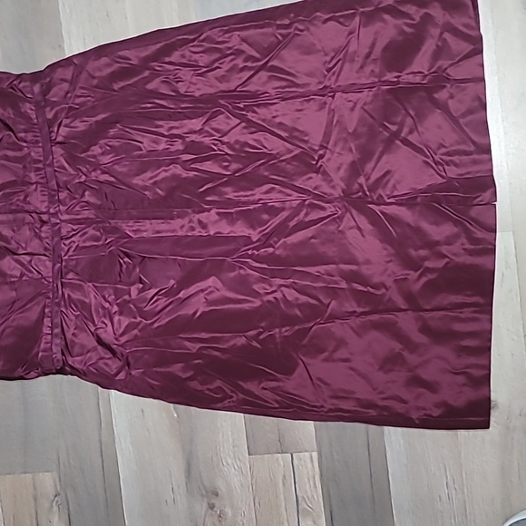 NWT J. Crew Gracie 100% Silk Taffeta Dress Burgundy Size 16 Womens - Picture 5 of 6